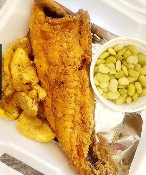 Fried Flounder with sides